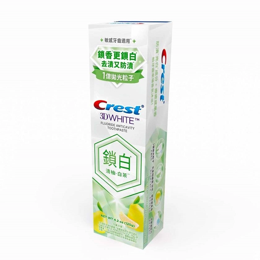 Crest 香氛鎖白牙膏-清柚·白茶 - 正面縮圖